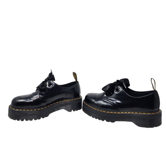 Dr.Martens Holly Platform Oxford In Black Patent Leather Size 9 - Picture 9 of 16